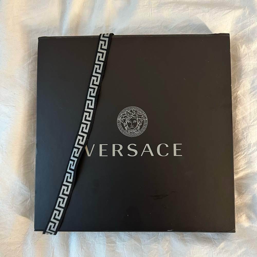 Authentic Versace gift box with greca ribbon
